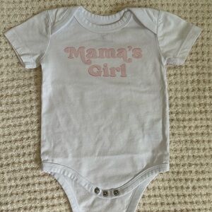 Caden Lane White and Pink Mama's Girl Bodysuit